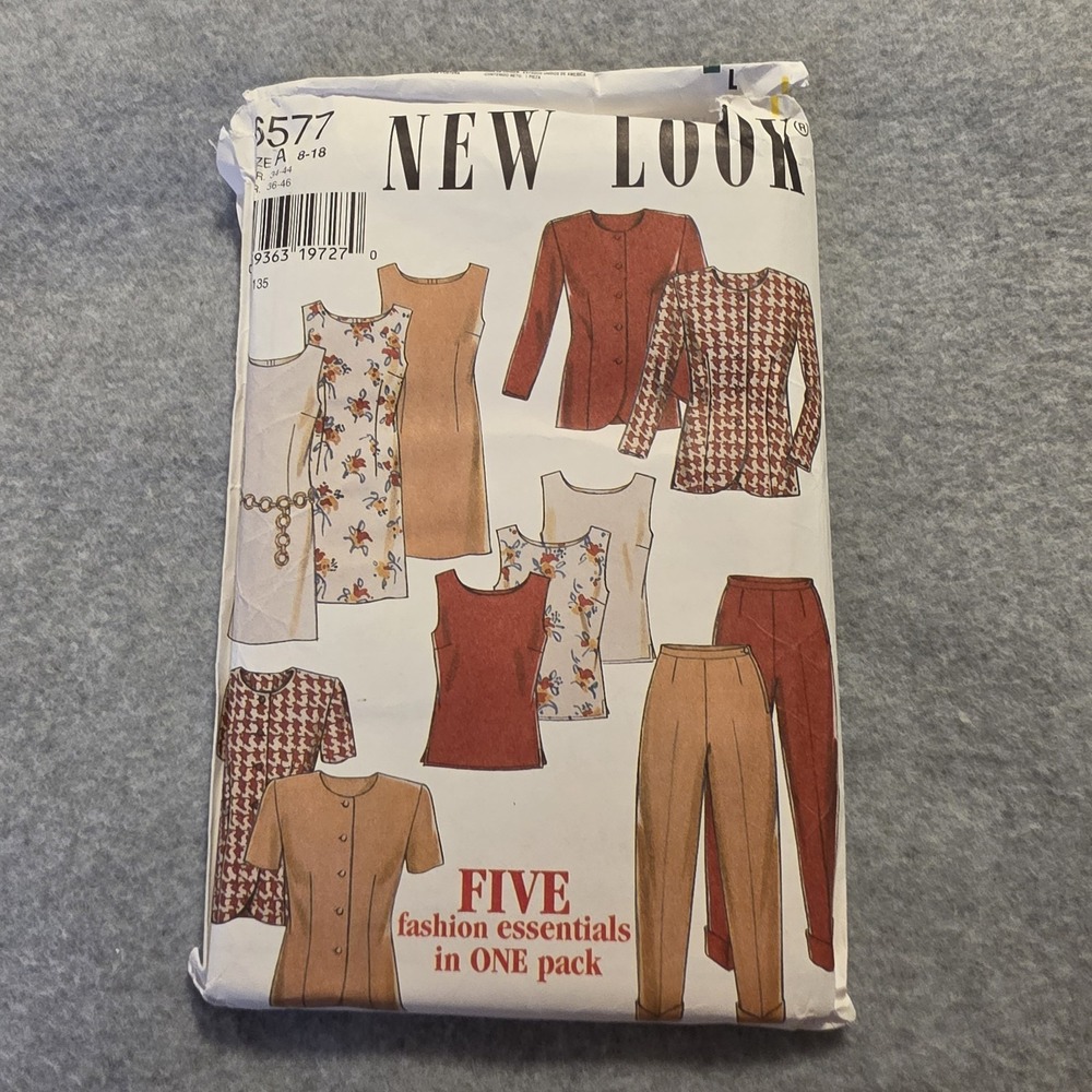 New Look 6577 Women's Sportswear Sewing Pattern Lot Size A 8-18